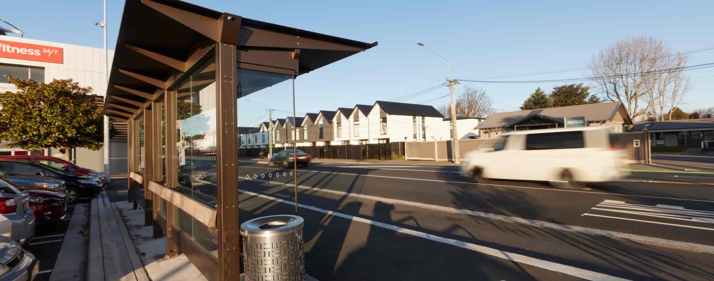 Bus Shelter at The Palms, Christchurch